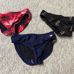 TYR Red and Black Swim Brief